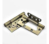 HTLCDZ Lot de 2 charnières de Porte à roulement à Billes en Acier Inoxydable 100 x 74 mm for Portes, fenêtres, Meubles avec vis (Noir)(Black)