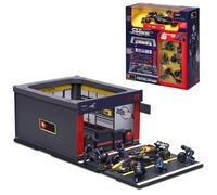 HTLNUZD 1/43 F1 RB20#11 Voiture de course en alliage moulé sous pression Modèle avec 6 figurines Pit Crew Véhicule de collection