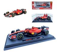 HTLNUZD Bburago 1:18 SF23#55 Nouveau modèle de voiture 2023 pour Ferrari Team Alloy Racing Die Cast Car Sainz Signature 1/18 F1 SF23#55 Collection Cadeau