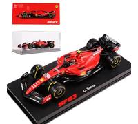 HTLNUZD Bburago 2023 1/43 SF23#55 Modèle de voiture de course Scuderia Ferrari 1:43 SF23#55 Sainz Voiture moulée sous pression Cadeau pour adulte