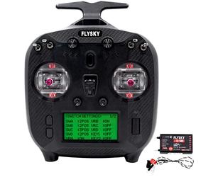 HTLNUZD Flysky Contrôleur émetteur 8-10 canaux FS-ST8 avec FS-SR8, 2,4 GHz ANT RGB Assistant 3.0 pour voitures télécommandées, bateaux, robots, véhicules d'ingénierie