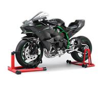 HTLNUZD Kawasaki H2R Moto en fonte, échelle 1:6, alliage, avec son et lumière, finition brillante par pulvérisation, pneus en caoutchouc, cadeau de collection premium (H2R en fibre de carbone)