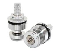 HtLSpoJBe CNC Moto précharge ajusteurs Fourche boulons Capuchon 15x M8 2.5mm XJ600 XJ6N XT600 XT400 XVS1100 XVS650 FZS600 8K1927225B 1G724-97012(Silver)