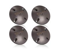 HTM LIGHTING SOLUTIONS Lot de 4 couvercles de boîte de jonction électrique ronds résistants aux intempéries avec sortie de filetage NPT de 1,2 cm pour intérieur/extérieur - Accessoires paysagers