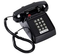 HTMengt Téléphone fixe traditionnel rétro (indicateur à sonnerie), téléphone de bureau analogique classique 2500 pour personnes âgées, téléphone de bureau vintage filaire pour grand bouton, téléphone