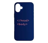 HTML Head Body Tags Syntaxe Codage Web Développeur CSS Coder Coque pour iPhone 16 Plus