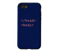 HTML Head Body Tags Syntaxe Codage Web Développeur CSS Coder Coque pour iPhone SE (2020) / 7/8