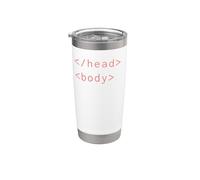 HTML Head Body Tags Syntaxe Codage Web Développeur CSS Coder Gobelet isotherme en acier inoxydable double paroi