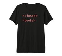 HTML Head Body Tags Syntaxe Codage Web Développeur CSS Coder T-Shirt Haut de Gamme