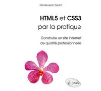 HTML5 et CSS3 par la pratique - Construire un site internet de qualité professionnelle - Daniel-Jean David - Ellipses - broché - Guide
