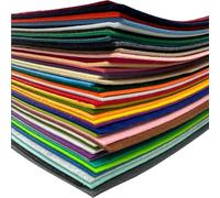 HTRDHT 45 Feuilles Multicolores Feutre, 108x52cm Tissu en Feutre Paquet, 3mm DIY Feutrine Loisir Creatif pour Fabrication de Bricolage Couture Patchwork Artisanat(Size:108x52x0.3cm)