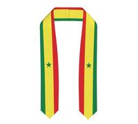HTRJYH Écharpe avec drapeau sénégalais du Sénégal pour remise de diplôme - Pour homme et femme - Épais - Robuste - Double face - Cadeau de cérémonie de remise de diplôme - Cadeau pour étudiants
