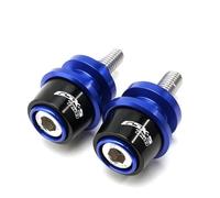 HTRTROOC Bobines Bras Oscillant Alliage D'aluminium CNC 8 Mm Support Coulissant Vis Accessoires Moto GSX-S750 GSXS750 2018-2024 Bobines de Curseur de Bras oscillant(Blue)