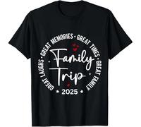 HTRWSNVX Family Trip Vacation 2025 Matching Summer Group T-Shirt Unisex Black 3XL