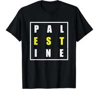 HTRWSNVX Free Palestine Letters Design for Palistin and Palestinians T-Shirt Black XXL