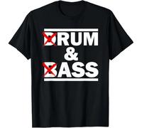 HTRWSNVX Funny Drum & Bass Rum & Ass Lovers Unisex T-Shirt Black 3XL