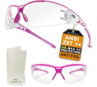 HTS HUNTERSKY E9532 Lunettes de protection superflexibles et légères anti-buée, U6, transparentes, avec ANSI Z87.1, lunettes de protection chimique de laboratoire résistantes aux rayures