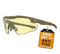 HTS HUNTERSKY S57D Z87 Lunettes de sécurité anti-buée pour homme, gamme militaire pour chasse, airsoft, équitation, travail
