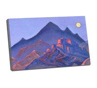 Htt-Kup-Rpp Nicholas Roerich《Himalaya 》Sur Toile Et Affiche Sur La Décoration Intérieure De L'image Peinture Sur Toile Pour Le Salon Chambre Prêt à Accrocher(20x30cm8x12inch,Encadrée