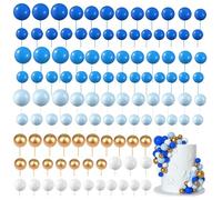HTTDSLF 108 Pièces Boules de Décoration de Gâteau, Balle Gâteau Cupcake Topper Boule, Mini Topper de Gâteau, pour Fête d'anniversaire, Saint-Valentin, Mariage Fête Célébration (Bleu)