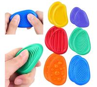 HTTDSLF 12 Pièces Pierre Sensorielle en Silicone, Jouets Apaisants pour Enfants, Pierres d'Inquiétude, Fidget Toys, pour Le Stress l'Autisme Les Enfants et Les Adultes(6 Styles)