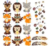 HTTDSLF Activités Automne Enfant, 13 Pièces Artisanales Créatifs Automne, Bricolage d'automne Animal Créations, pour Craft DIY Activité Ornement Party,Thanksgiving,Noël