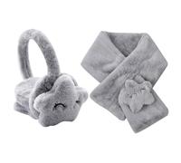 HTTDSLF Cache-Oreilles Cache Oreille, Cache Oreille Enfant Cache Oreilles, Cache-oreilles Fille Chauffe Oreilles en Peluche, Cache Oreille Enfant Fille, Cache-Oreilles Chaud Hiver (Gris)