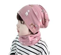 HTTDSLF Enfants Bonnet Écharpe Tube Set pour Garçons Filles 2-10 Ans, Ensemble Bonnet et Tour de Cou d'Hiver pour Printemps, l'Automne et l'Hiver