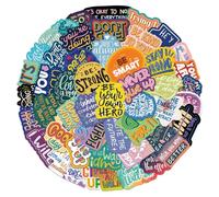 HTTDSLF Lot de 100 Autocollants de Motivation Uniques, Autocollants Inspirants, Stickers Motivation Citation, pour Gourdes, Livres, Ordinateurs, Vélos, Valises, Tasses, Smartphones, Skateboards