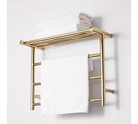 HTTGDGDH Chauffe-Serviettes 3 Barres, Porte-Serviettes Chauffant Mural en Acier Inoxydable avec Étagère, Chauffe-Serviettes pour Salle De Bain