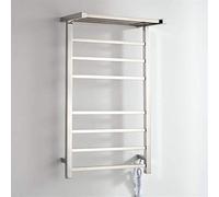 HTTGDGDH Chauffe-Serviettes Mural pour Salle De Bain, Chauffe-Serviettes Mural, Chauffe-Serviettes 80 W, Séchoir Électrique avec 11 Barres Chauffantes, Porte-Serviettes Adapté Aux(Plugin)