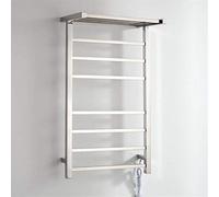 HTTGDGDH Chauffe-Serviettes Mural pour Salle De Bain, Chauffe-Serviettes Mural, Chauffe-Serviettes 80 W, Séchoir Électrique avec 11 Barres Chauffantes, Porte-Serviettes Adapté Aux(Câblé)