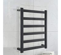 HTTGDGDH Chauffe-Serviettes Mural pour Salle De Bain, Porte-Serviettes Électrique, Chauffe-Serviettes Mural Noir pour Garder Vos Serviettes Et Vêtements Au Sec. Accessoires De Sal(Câblé)