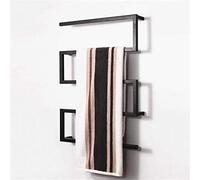 HTTGDGDH Chauffe-Serviettes Mural pour Salle De Bain, Sèche-Serviettes Électrique en Acier Inoxydable 304 avec Barres Carrées, pour Salle De Bain, Cuisine, Hôtel, Accessoires De S(Câblage Exposé)