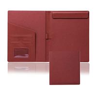 HTTGDGDH Classeur À Pochettes, Porte-Documents A4, Étui À Pochettes, Classeur, Porte-Documents Professionnel avec Pochette en Cuir, Bloc-Notes, Porte-Documents en Cuir pour Hommes,Brown-with Notepad