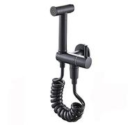 HTTGDGDH Douchette De Bidet Noire avec Eau Froide, en Laiton, Portable, pour Lave-Couches Lavables, Robinet De Douche Mural À Poignée Unique pour Salle De Bain, pour L'Hygiène per