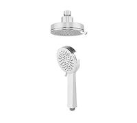 HTTGDGDH Douchettes À Main, Ensemble Pommeau De Douche À Effet Pluie Haute Pression/Douchette À Main, avec Douchette Ronde 3 Fonctions De 9,9 Cm, Pommeau De Douche À Effet Pluie É