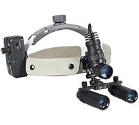 HTTGDGDH Loupe Binoculaire avec Bandeau Et Lampe Frontale LED, Loupe D'Examen Chirurgicale 5X avec Lampe Frontale, Loupe Buccale, Orl Et Nasale