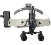HTTGDGDH Loupes, Loupe Frontale, Loupe Grossissante 4X, Loupe Binoculaire D'Examen Bucco-Dentaire Et Nasal, Bandeau en Cuir