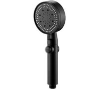 HTTGDGDH Pommeau De Douche À Main, Pommeau De Douche À Économie d'eau Noir, 5 Modes Réglables, Haute Pression, Arrêt par Clé, Massage De l'eau, Douche Écologique pour Salle De Bai