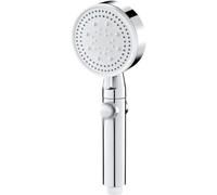 HTTGDGDH Pommeau De Douche À Main, Pommeau De Douche De Salle De Bain À Économie d'eau, Noir, 5 Modes Réglables, Haute Pression, Arrêt par Clé, Massage De l'eau, Douche Écologique