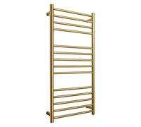 HTTGDGDH Porte-Serviettes Chauffant, Chauffe-Serviettes, Chauffe-Serviettes Mural en Acier Inoxydable Sus 304, Porte-Serviettes Électrique Rond, Gain De Place, Radiateur De Salle
