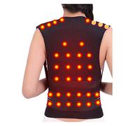 HTTGDGDH Support Auto-Chauffant en Tourmaline avec Correcteur De Posture pour La Colonne Vertébrale, Le Dos, Les Épaules Et La Taille pour Soulager La Douleur（Black-L）