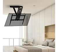 HTTGDGDH Support Mural Électrique pour Téléviseur Au Plafond - Support Motorisé pour Téléviseur/Moniteur Inclinable De 0 À 85°, Rehausseur Télescopique Électrique avec Levage Auto,