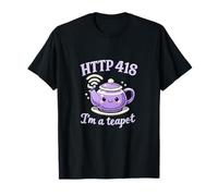 HTTP 418 Im a Théière Mignonne WiFi IT Reboot Humour T-Shirt