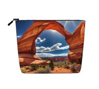 HTTUP Arches National Park-Standard Print Business Trip Essential Single Layer Makeup Bag Zippered Pouch Women Large Capacity, noir, One Size