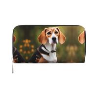 HTTUP Beagle Dog Print Portefeuille décontracté pour femme Capacité Portefeuille élégant pour voyage, noir, taille unique, art, noir, taille unique, art, Noir , Taille unique, Art