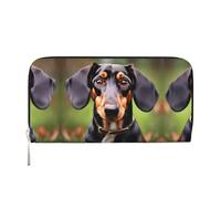 HTTUP Dachshund Weiner Sac à main décontracté avec imprimé chiens pour femme Portefeuille élégant pour voyage, noir, taille unique, art, Noir , Taille unique, Art