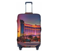 Httup Las Vegas Sunset 1 Housse de voyage pratique élastique lavable avec fermeture éclair dissimulée pour valises, blanc, Medium