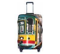 Httup Lisbon Tram Imprimé Pratique Housse de Bagage de Voyage Élastique Lavable Fermeture Éclair Cachée pour Valise, blanc, X-Large